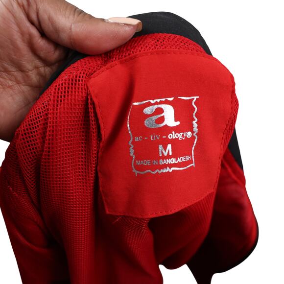 Vintage 90s Activology Red & Black Two-Piece Track Suit | Size M - Picture 5 of 13